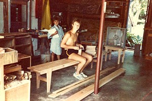 Building custom furniture in the family garage at 16 years old